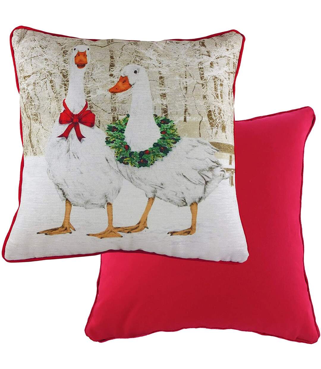 Evans Lichfield Geese Christmas Cushion Cover (Multicoloured) - UTRV2017