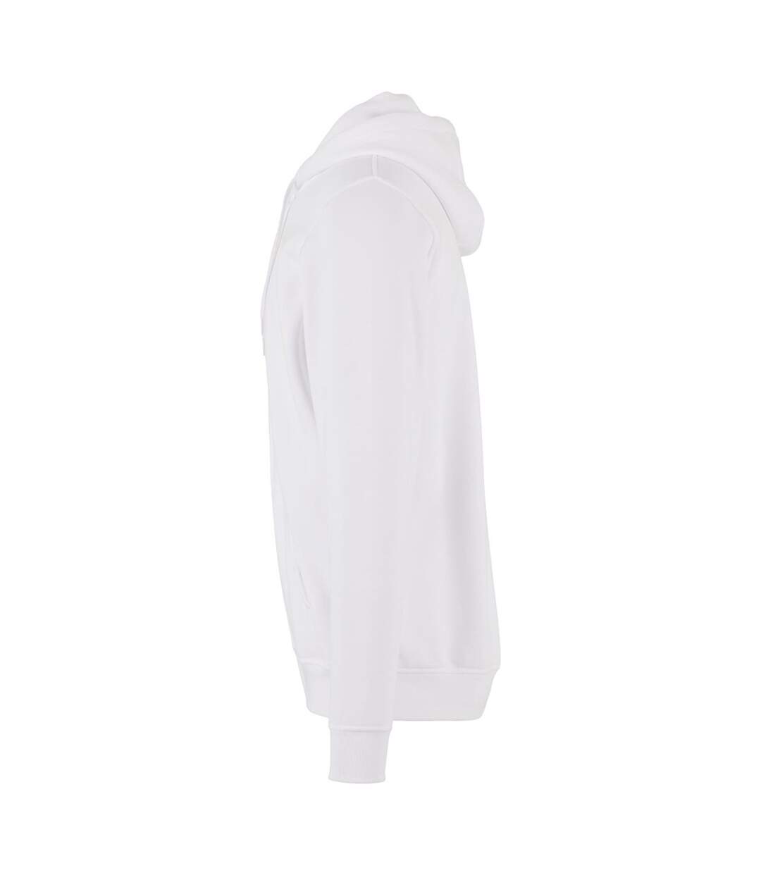 Sweat À Capuche Zippé Hommes Blanc Blanc Build Your Brand-1