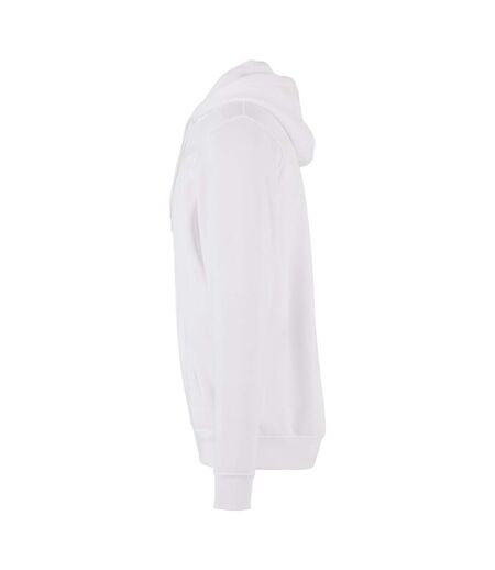 Sweat À Capuche Zippé Hommes Blanc Blanc Build Your Brand