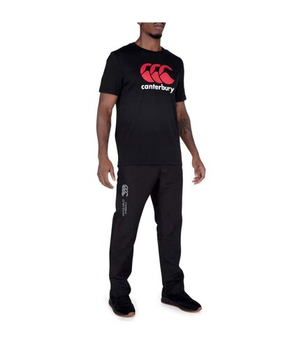 Canterbury Mens Logo T-Shirt (Black/White/Red) - UTRD1435