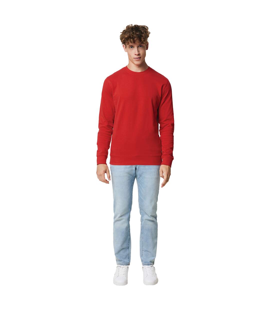 Unisex adult zion recycled cotton crew neck sweatshirt red Iqoniq-3