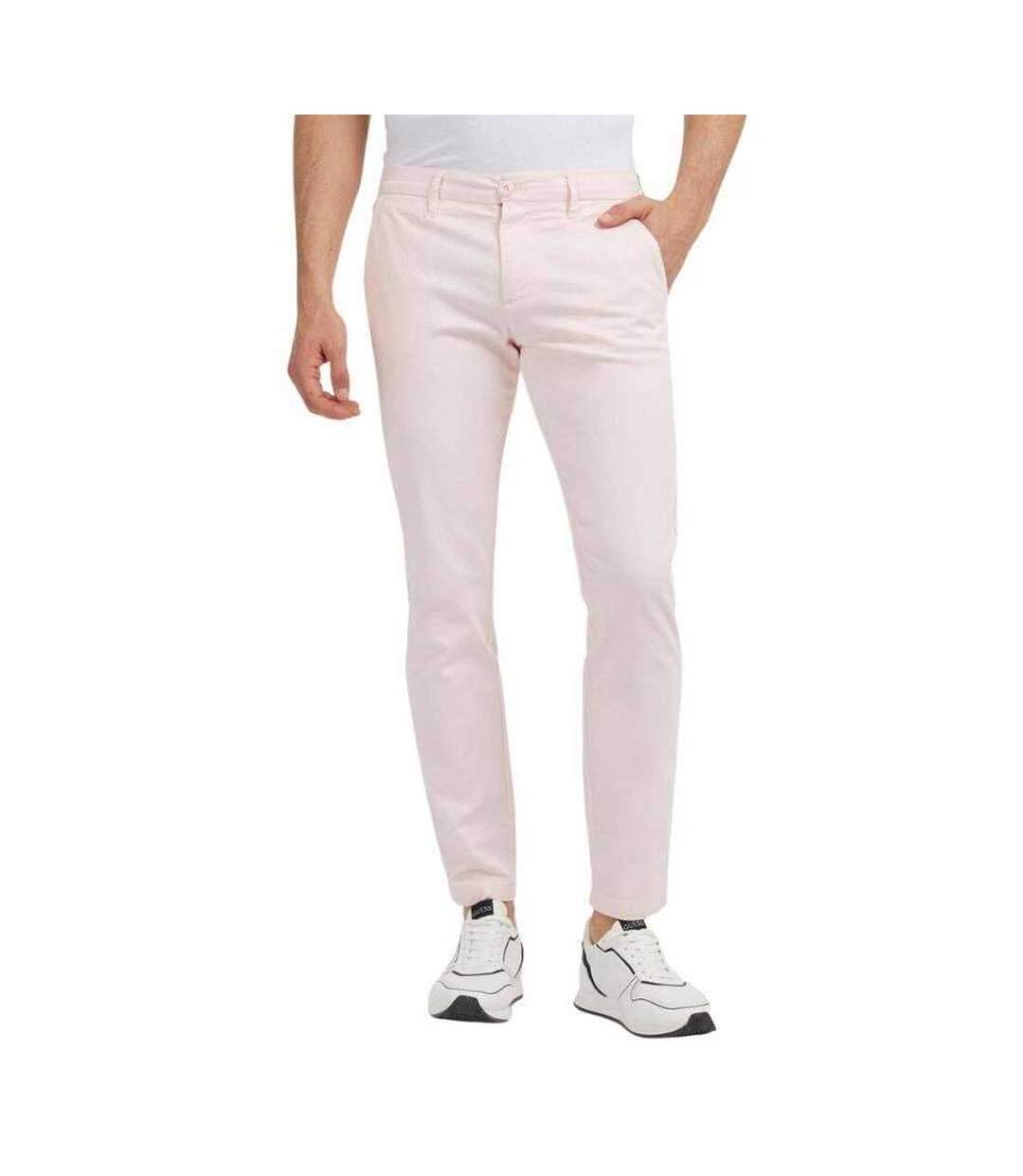 Pantalon Motif/style Logo Homme Rose Guess-1