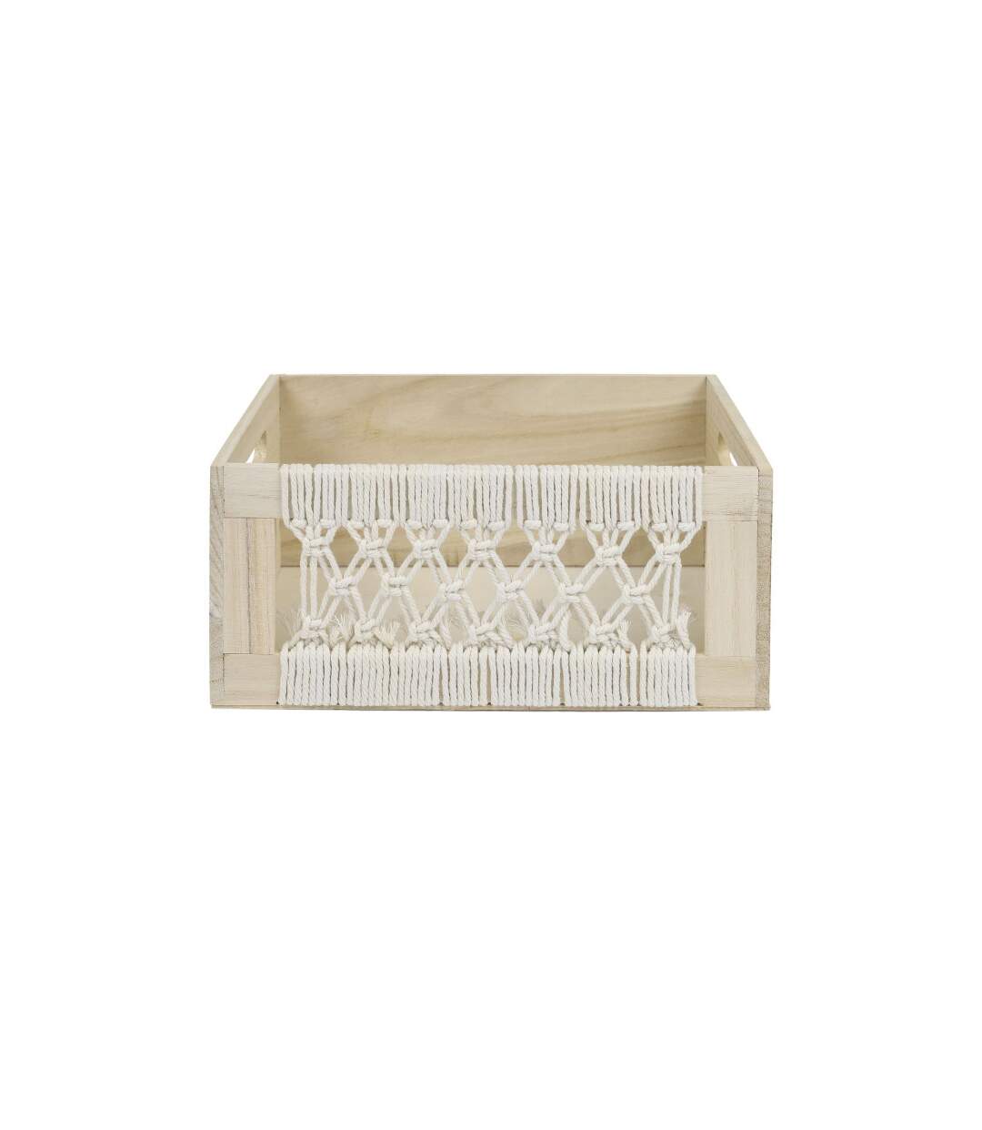 Lot de 3 Caisses Gigognes Boho 35cm Beige-4