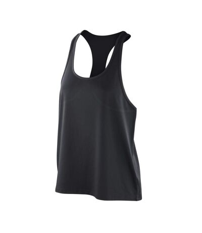 Spiro Womens/Ladies Softex Stretch Tank Top (Black)