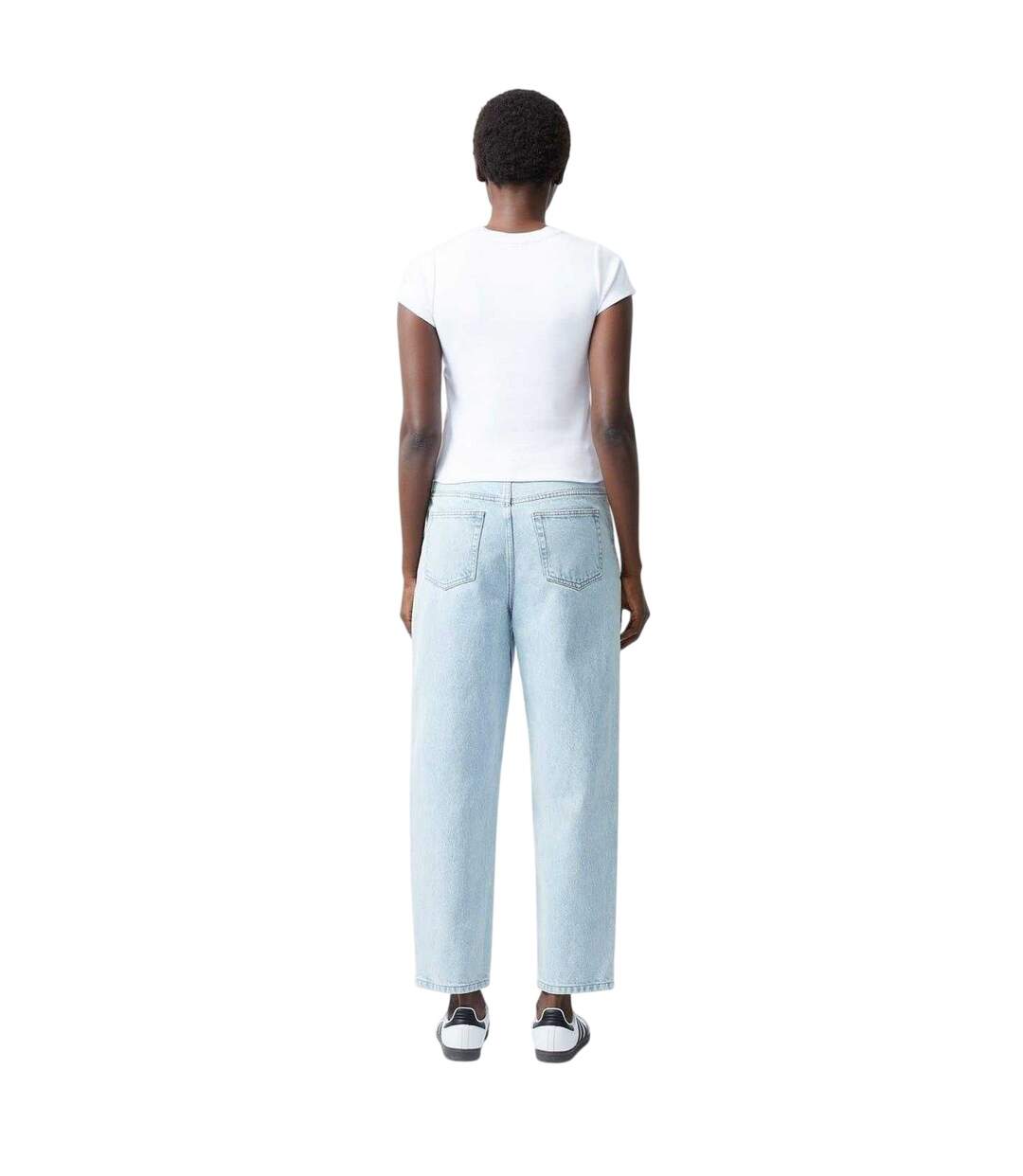 Womens/ladies Logo Cropped Slim T-shirt White FCUK-3