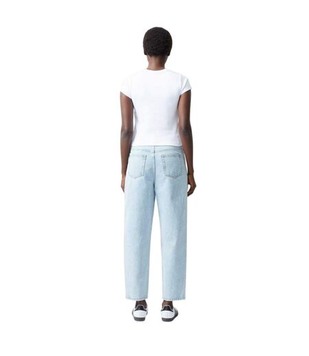 Womens/ladies Logo Cropped Slim T-shirt White FCUK