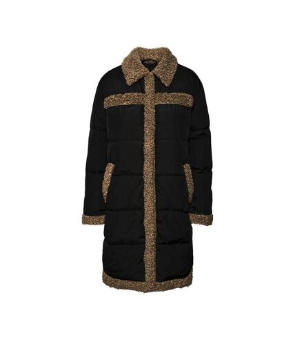 Doudoune Noir Femme Vero Moda Teddy Coat Boos - L