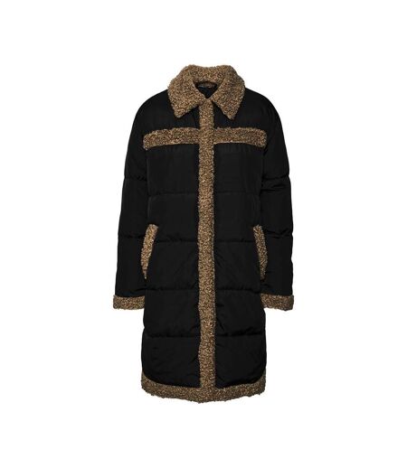 Manteau Noir Femme Vero Moda Teddy Coat Boos - L