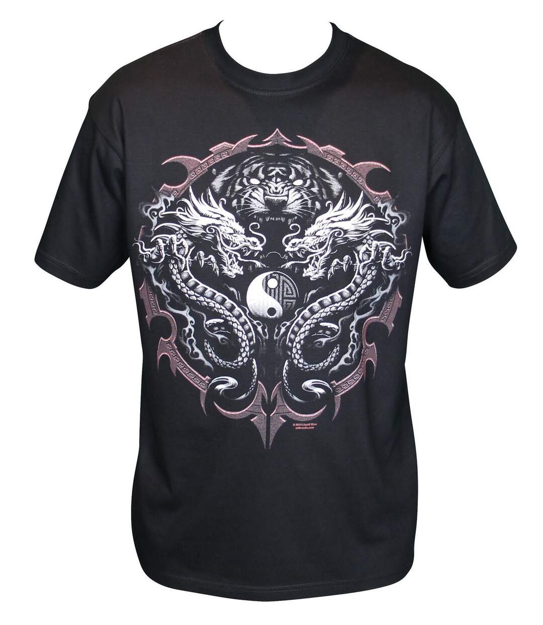 T-shirt homme manches courtes - dragons 8828 - noir