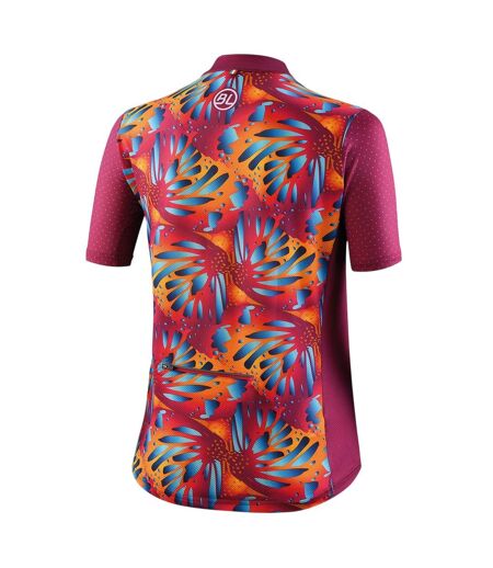 Womens/ladies Half Zip Loose Fit Jersey Purple Bicycle Line