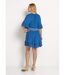 Robe courte plissée taille élastiquée-2
