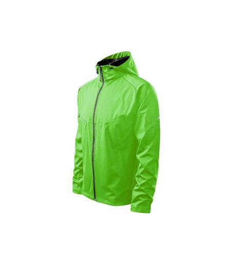 Veste Softshell Motif Détail Contrasté Homme Vert Malfini