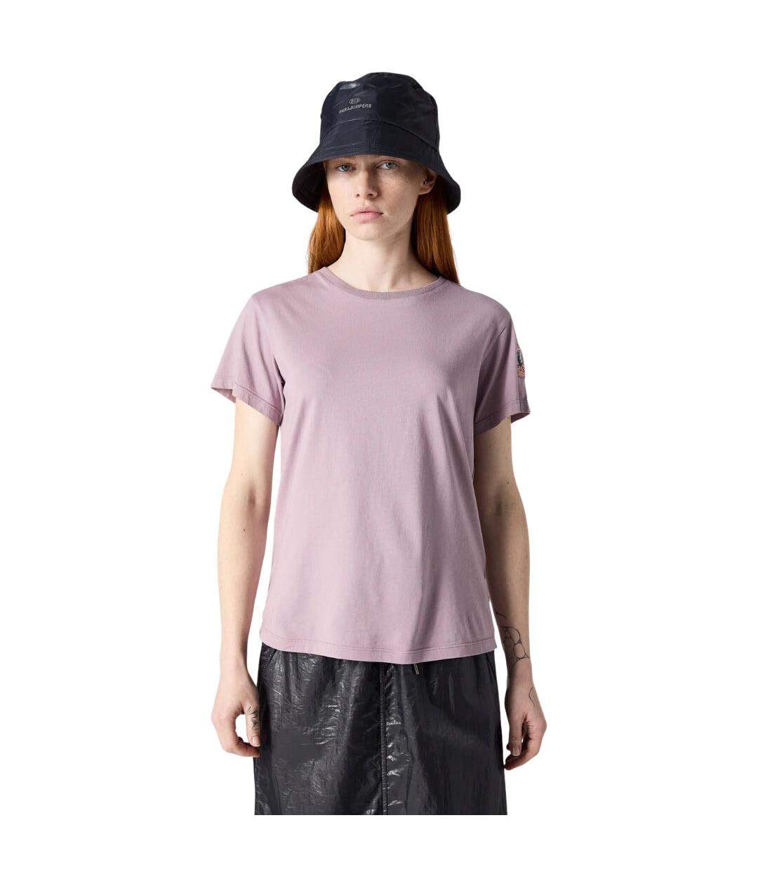 T-shirt Motif/style Uni Femme Lilas Parajumpers-1