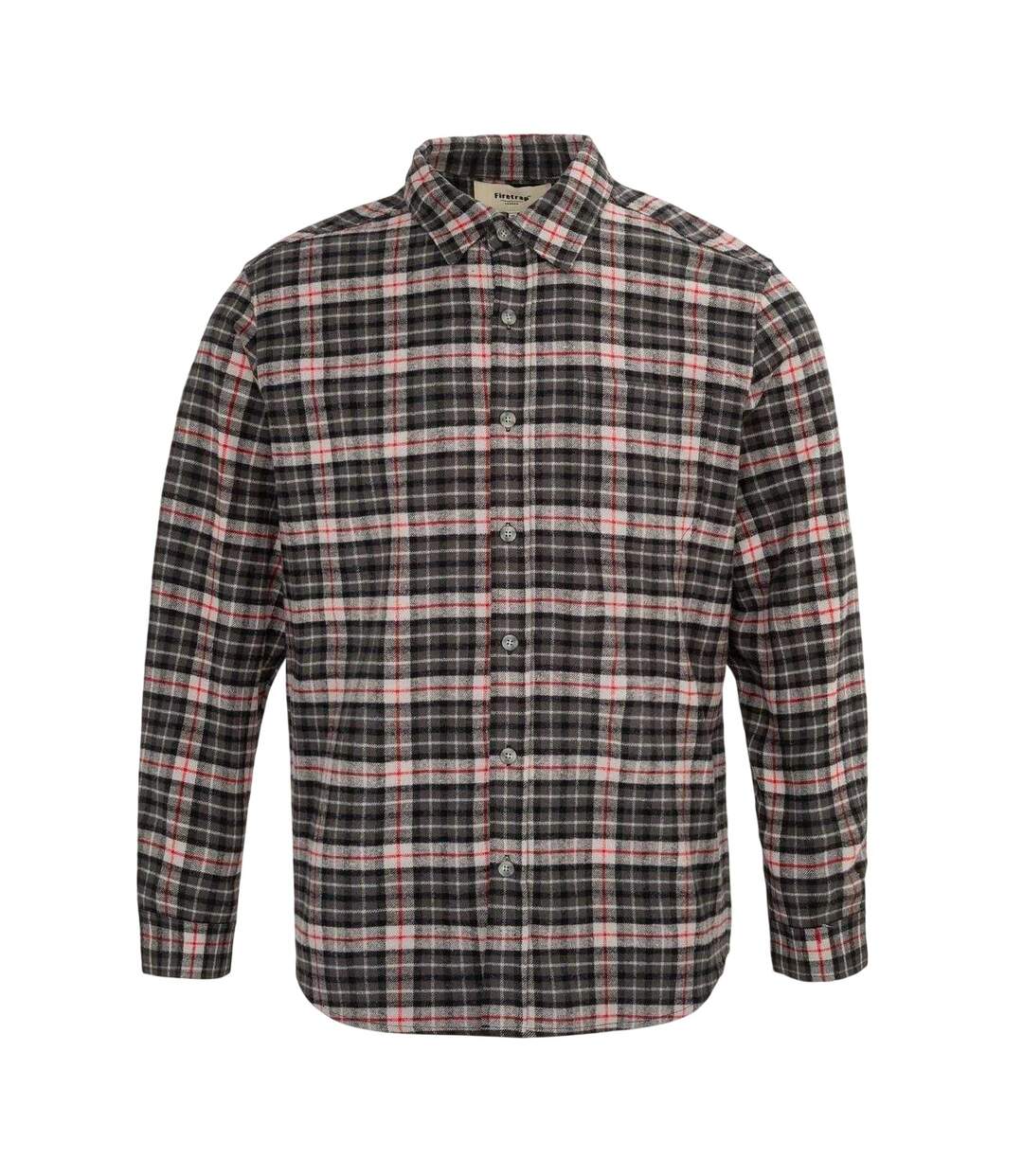 Mens Checkered Shirt Black Grey Firetrap-1