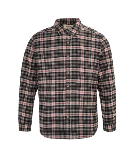 Mens Checkered Shirt Black Grey Firetrap