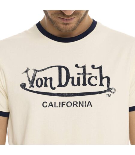 T-shirt homme col rond en coton organic stretch et bord côte Blast Vondutch