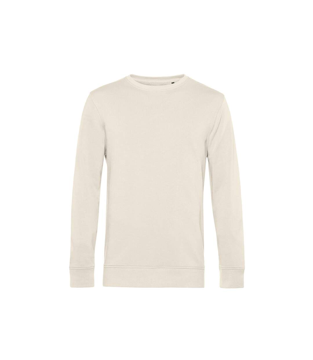 Mens Organic Crew Neck Sweat Off White B&C-2