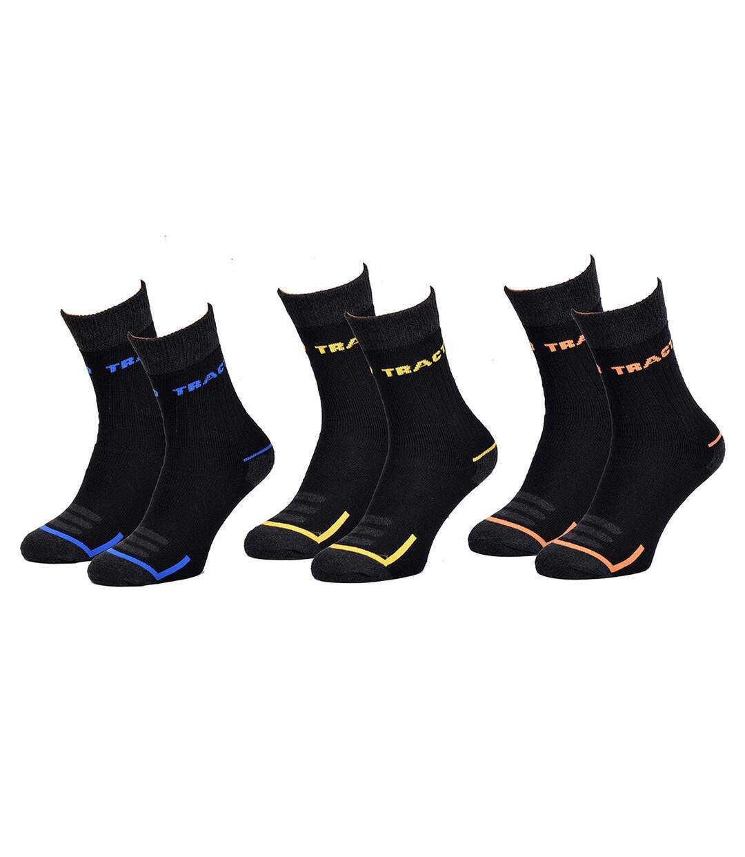 Chaussettes de Travail TRACTO pour Homme Résistance et Qualité Pro Pack de 3 Paires Premier Prix-1