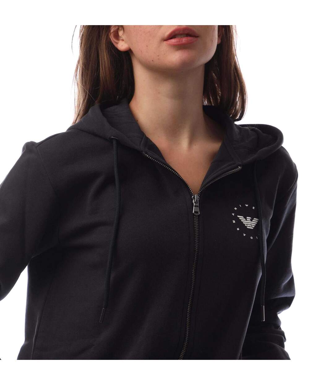 Veste À Capuche Femme Bleu Marine Emporio Armani-3