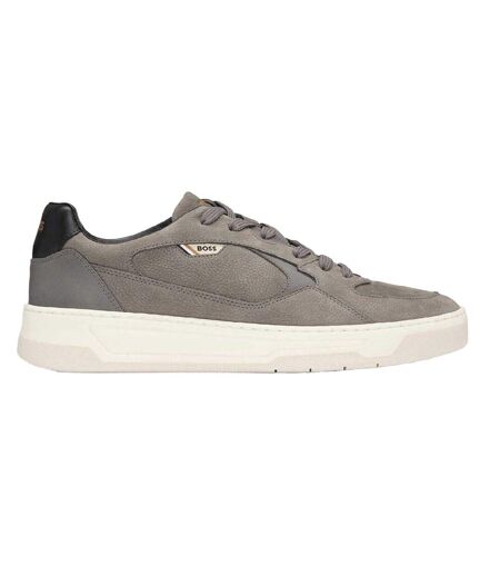 Mens Baltimore Canvas Trainers Medium Grey Boss