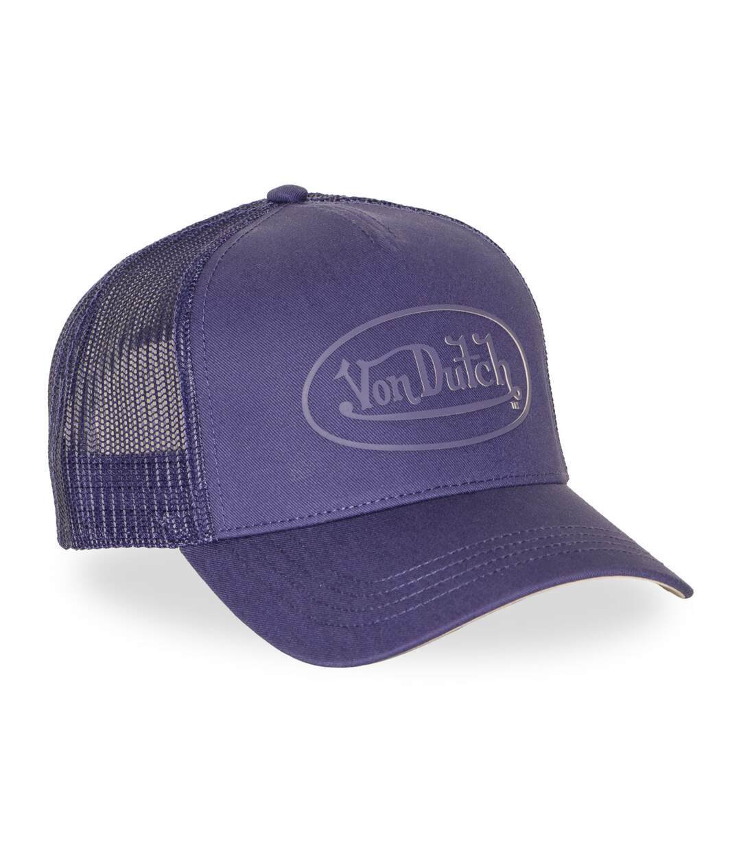 Casquette baseball avec filet et écusson en rubber print modèle Logo Vondutch-4