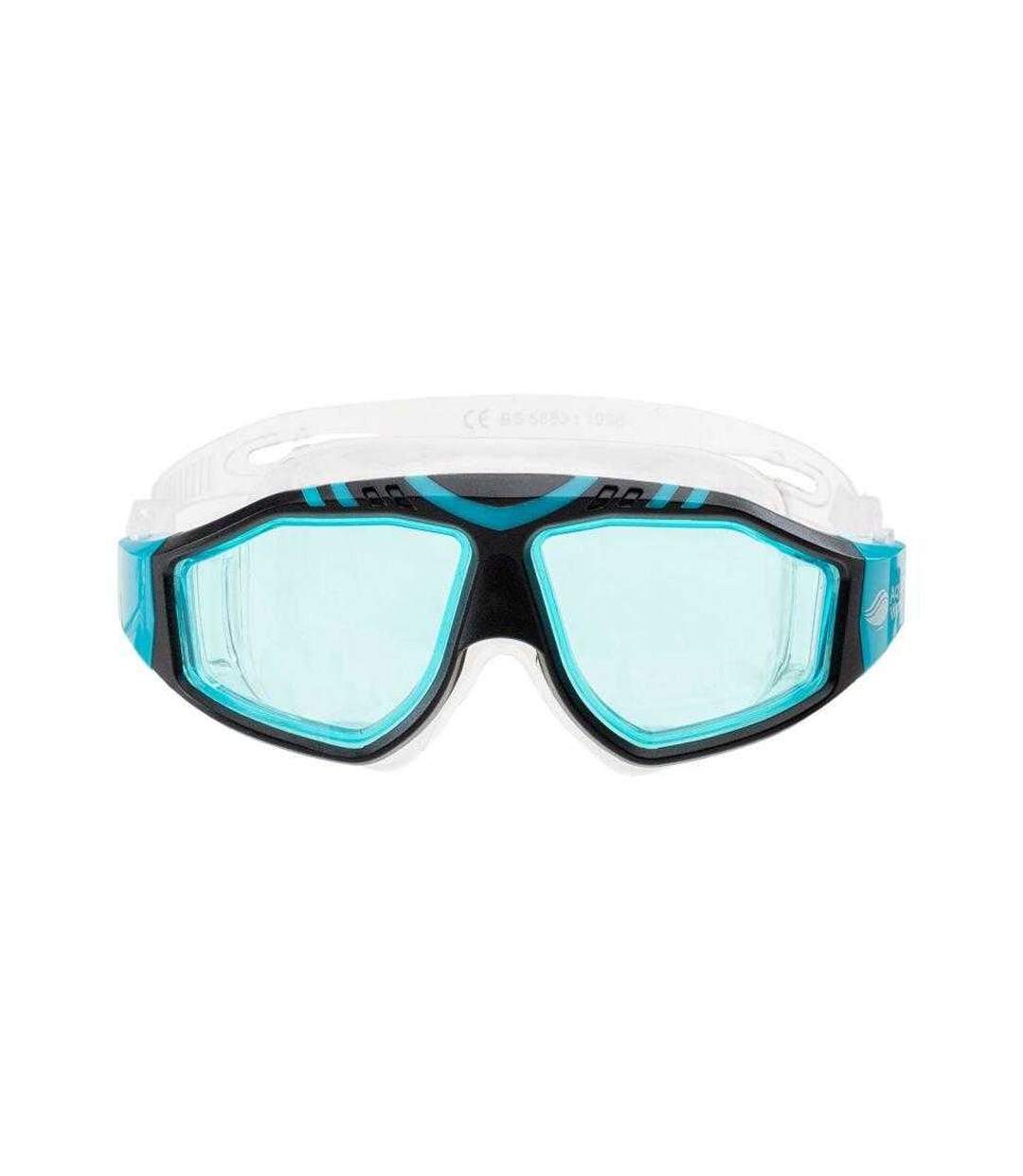 Childrens/kids Maveric Swimming Goggles Transparent Blue Aquawave-2