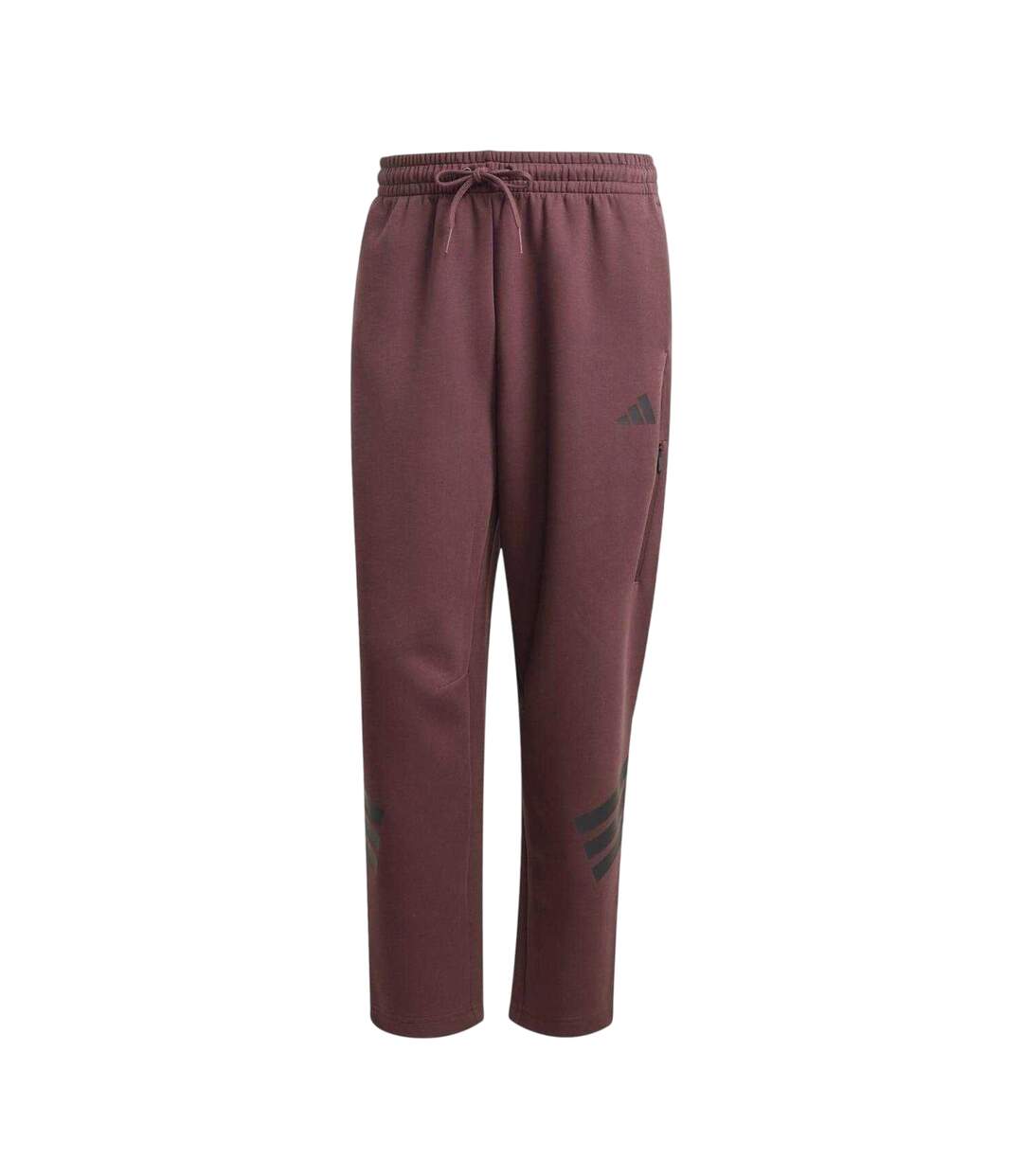 Mens Future Icons Fleece 3 Stripes Regular Joggers Ruby Red Adidas-2
