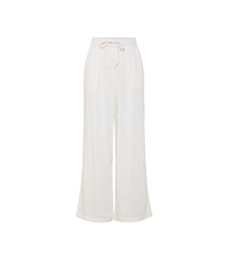 Pantalon fluide blanc femme pieces wide