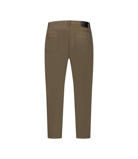 D555 Chino Extensible Et Effilé Motif/style Uni Kelvin Homme Marron Kaki Duke
