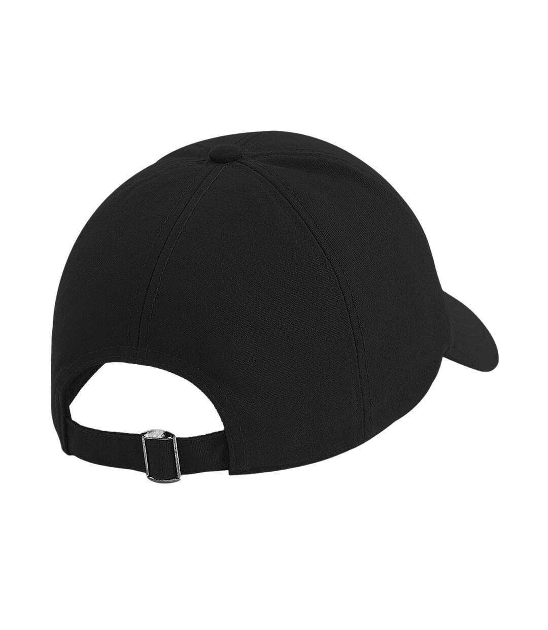Organic Cotton 6panel Cap Black Beechfield-2