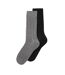 Lot De 2  Chaussettes Motif/style Fines Rayures Homme Gris Moyen Boss-2