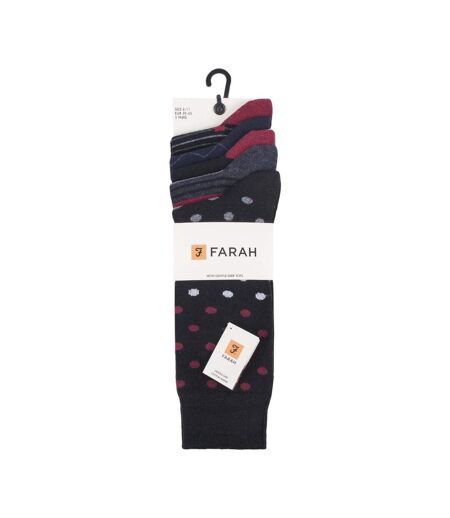 5 Pack Mens Polka Dot Patterned Cotton Dress Socks