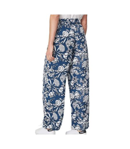 Pantalon bleu à fleurs femme tbs janiepan - 38