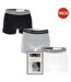 Pack Of 3  Mens Roman Boxer Shorts  Black Grey White Ben Sherman-1