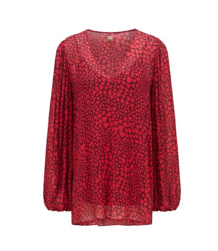 Womens/ladies C_ivaleno Top Red Black Boss