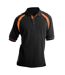 Kustom Kit Oak Hill Mens Short Sleeve Polo Shirt (Black/Orange) - UTBC616