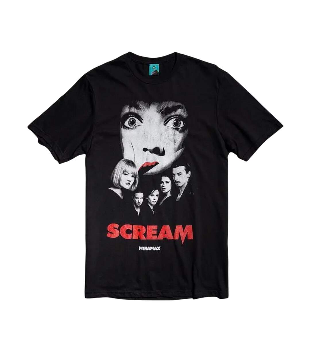 Unisex Adult Movie Poster T-shirt Black Charcoal Scream-1