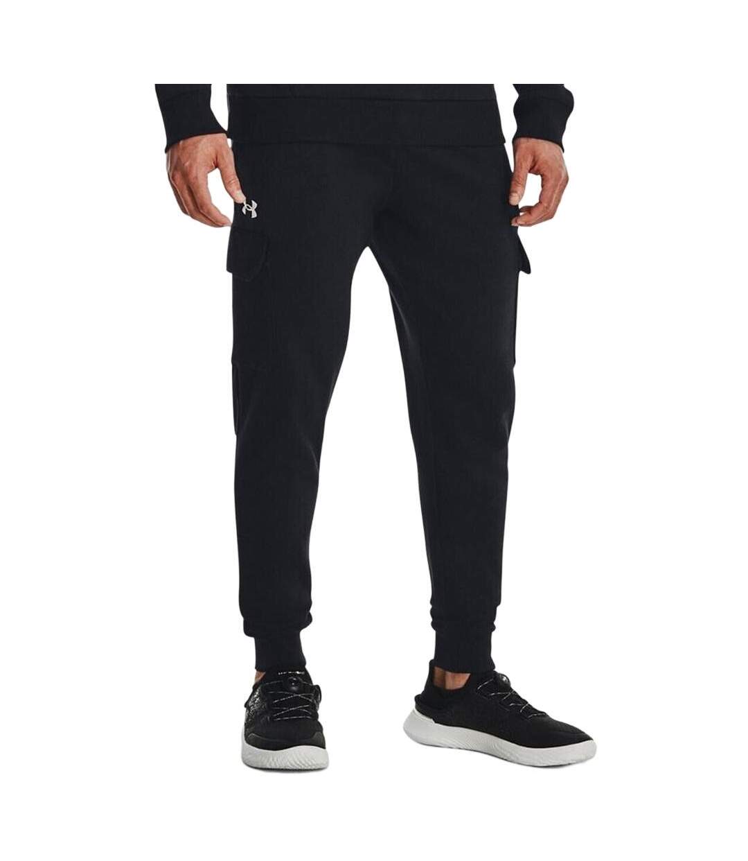 Jogging noir homme under armour fleece 026-1