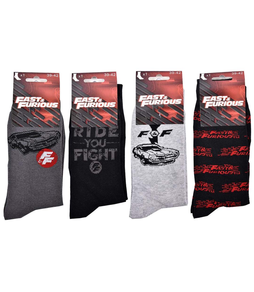 Chaussettes Pack HOMME FAST AND FURIOUS Pack de 4 Paires 1587-4