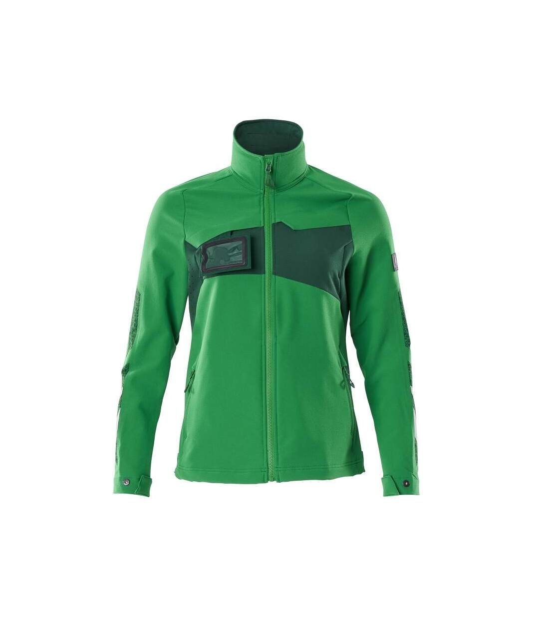 Womens/ladies Accelerate Plain Stretch Lightweight Jacket Grass Green Green Mascot-1