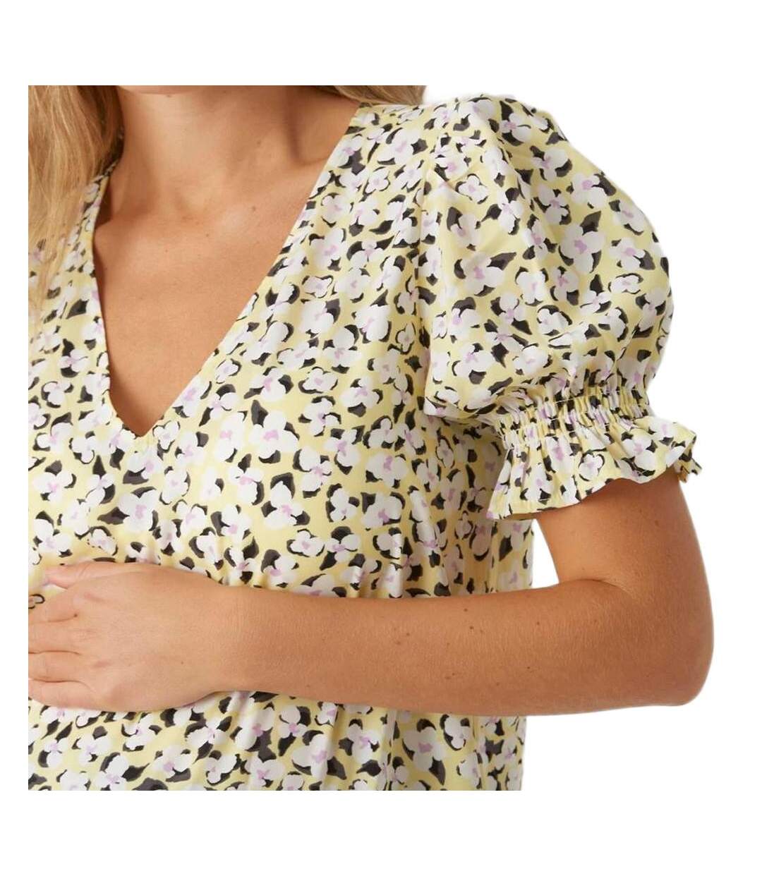 Blouse Jaune/Blanc Femme Vero Moda Marternity Molea - L