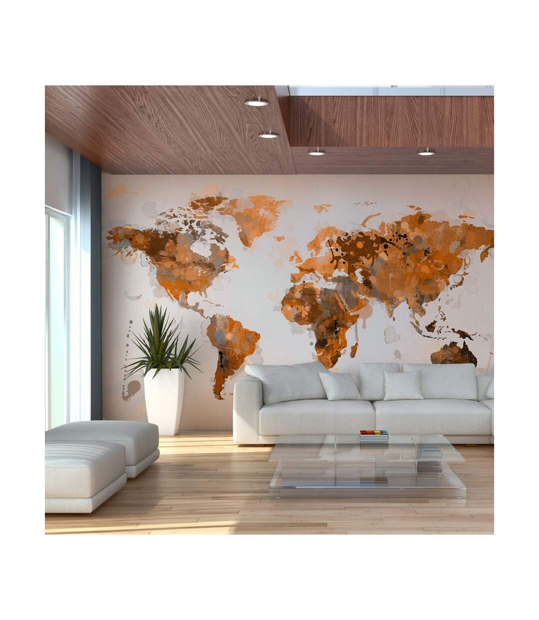 Papier Peint World in Brown Shades 270x450cm-1
