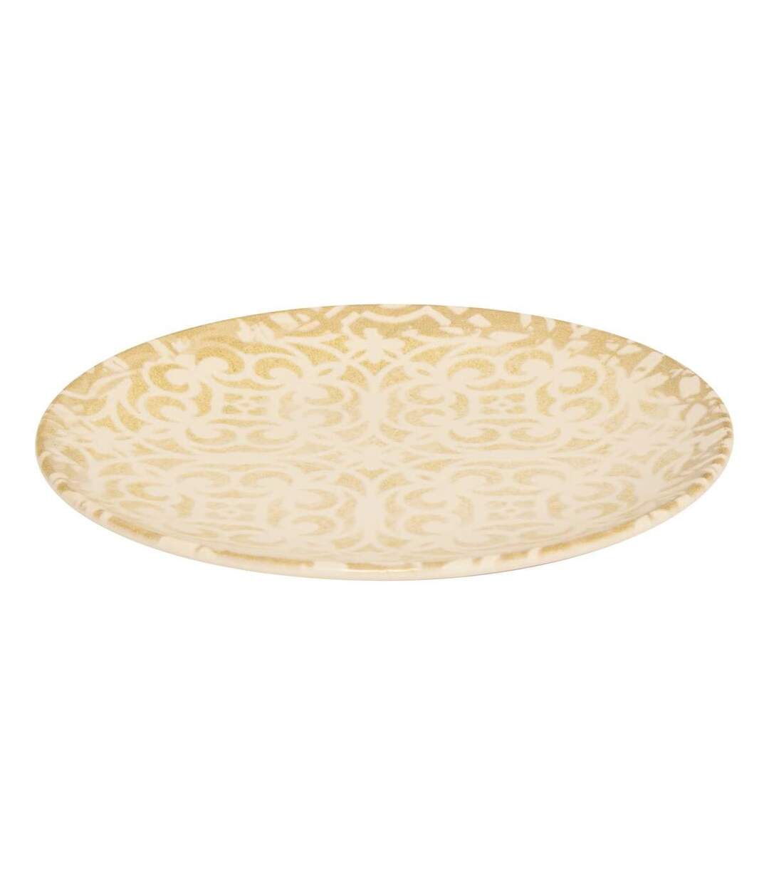 Lot de 6 Assiettes Plates Anna 25cm Crème-2