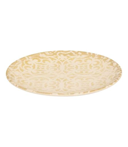 Lot de 6 Assiettes Plates Anna 25cm Crème
