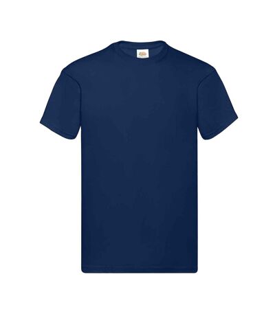 Unisex adult cotton t-shirt dark navy Fruit of the Loom