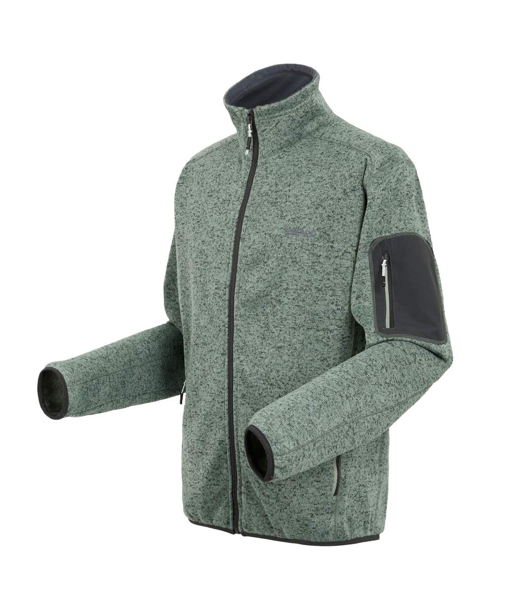Mens Newhill Marl Full Zip Fleece Jacket Glacier Regatta-3