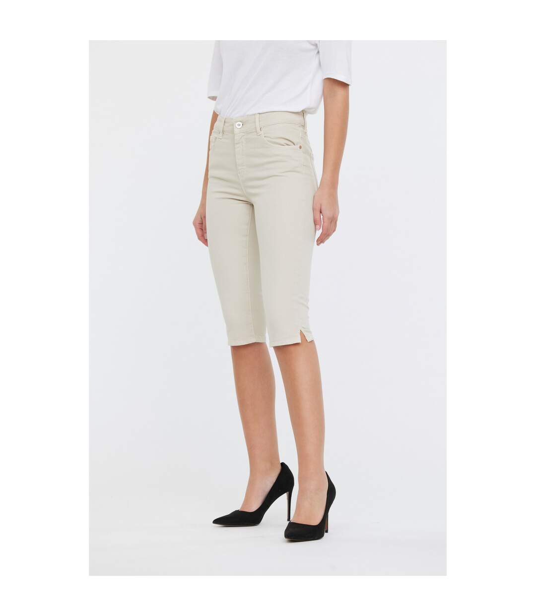 Pantalon coton slim JAZIA