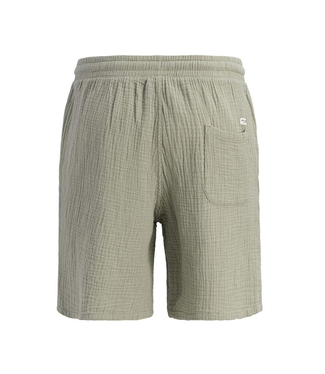 Short gaze de coton vert homme jack & jones patras-2