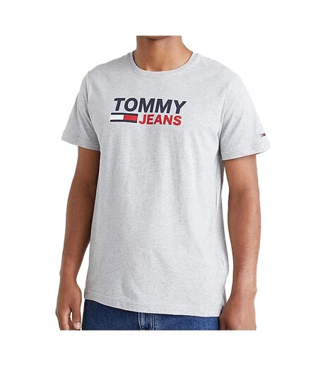 T-shirt Gris Homme Tommy Jeans Corp Logo - S