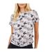Womens/ladies Palm Tree T-shirt Pink Brave Soul-2